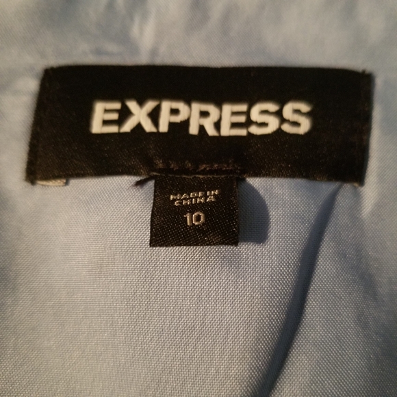 Express blue wraparound miniskirt.  Size 10 - Picture 2 of 6